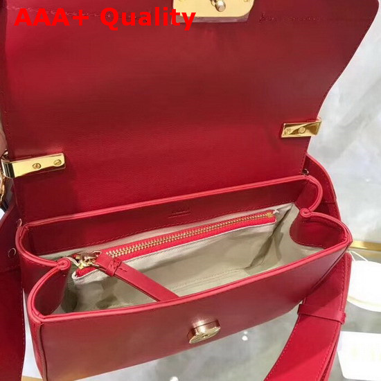 Chloe Small Chloe C Double Carry Bag in Red Shiny and Suede Calfskin Replica