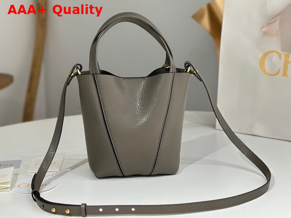 Chloe Small Chloe Spin Tote Bag in Flannel Grey Grained Leather Replica