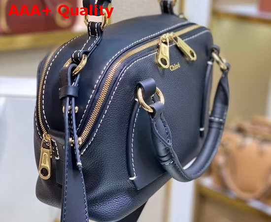 Chloe Small Daria Bag in Full Blue Smooth and Shiny Calfskin Replica