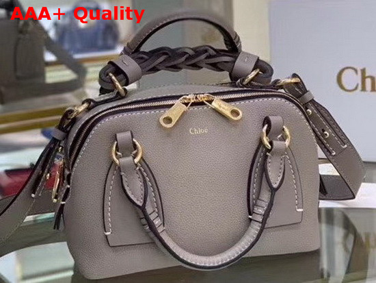 Chloe Small Daria Bag in Stormy Grey Smooth and Shiny Calfskin Replica