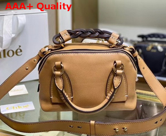 Chloe Small Daria Bag in Tan Smooth and Shiny Calfskin Replica