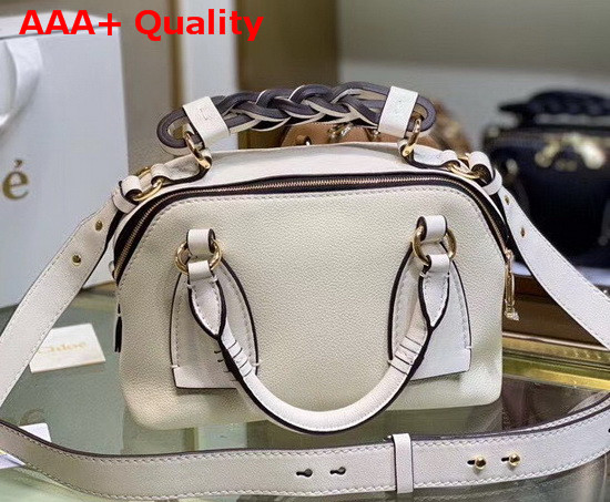 Chloe Small Daria Bag in White Smooth and Shiny Calfskin Replica