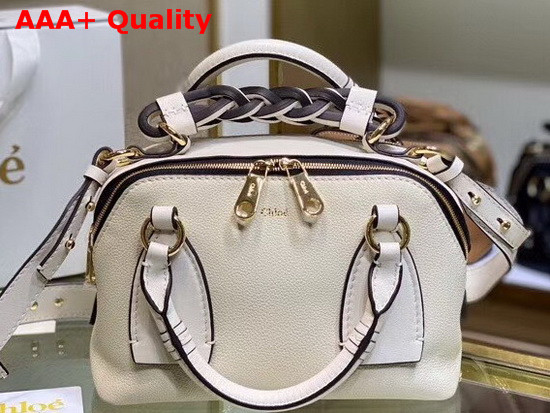 Chloe Small Daria Bag in White Smooth and Shiny Calfskin Replica