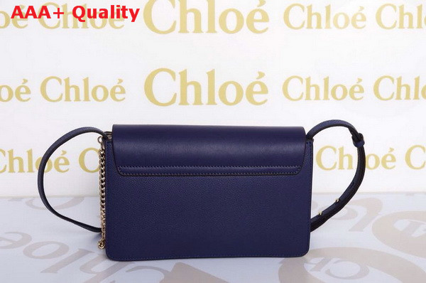 Chloe Small Faye Bag in Blue Grained Calfskin and Nappa Nambskin Replica