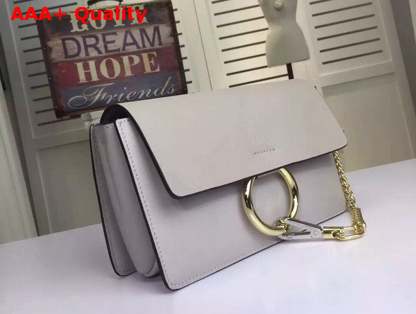 Chloe Small Faye Bag in Light Grey Smooth Calfskin Replica