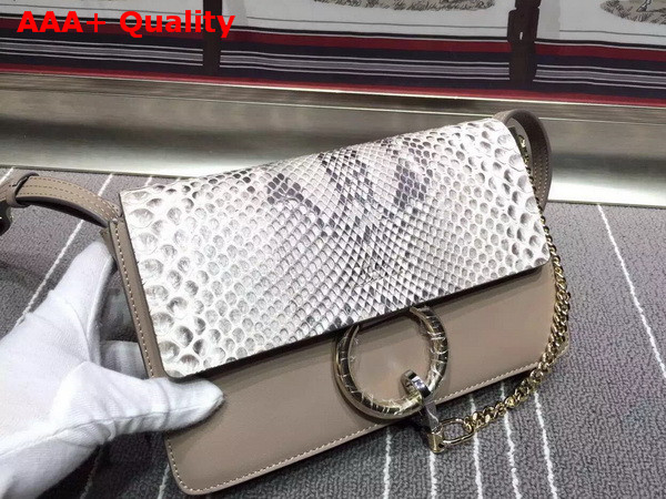 Chloe Small Faye Bag in Pattern Python Grey Replica