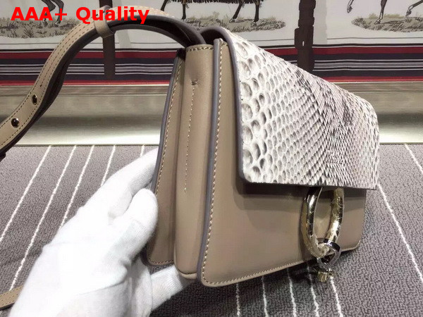 Chloe Small Faye Bag in Pattern Python Grey Replica