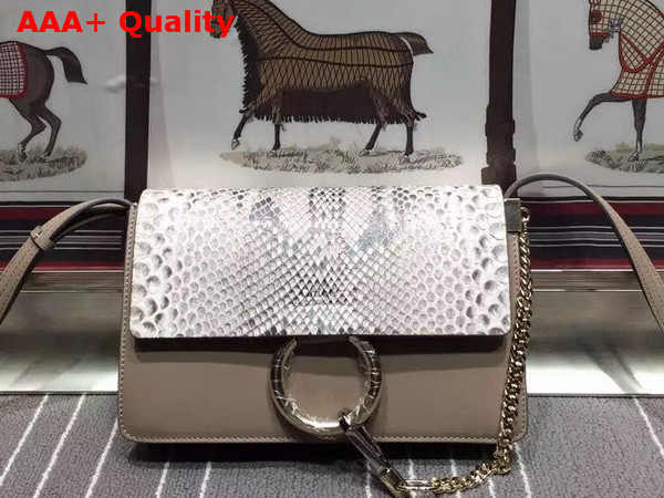 Chloe Small Faye Bag in Pattern Python Grey Replica