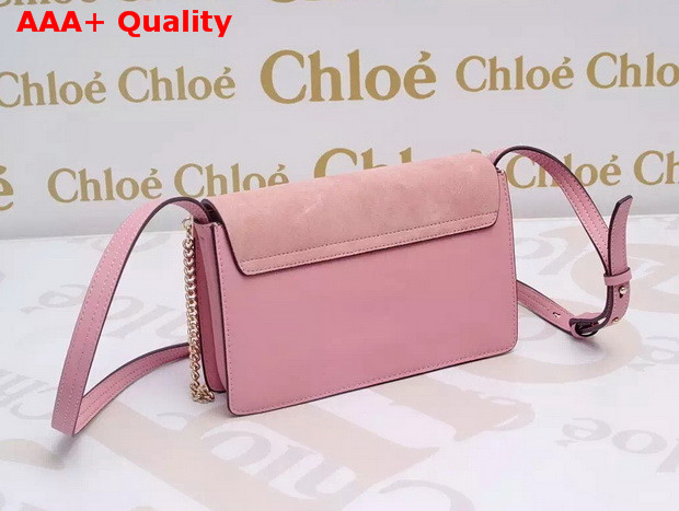 Chloe Small Faye Bag in Pink Suede Leather Replica