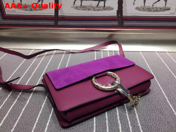 Chloe Small Faye Bag in Purple Calfskin Replica