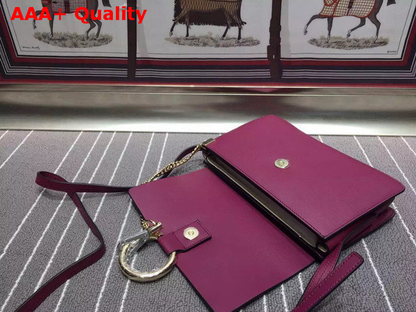 Chloe Small Faye Bag in Purple Calfskin Replica