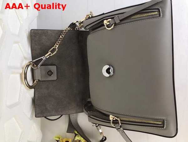 Chloe Small Faye Day Bag in Grey Smooth and Suede Calfskin Replica