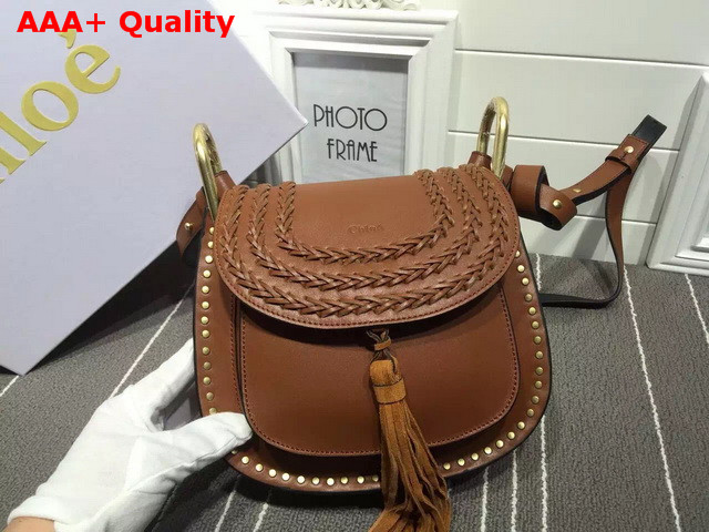 Chloe Small Hudson Bag In Smooth Calfskin With Tassel Caramel Replica