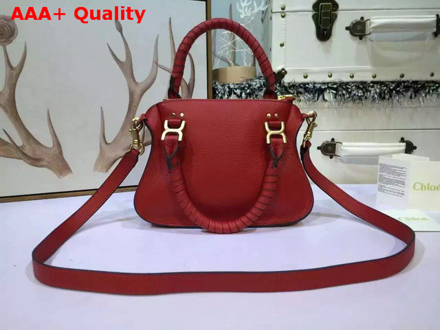 Chloe Small Marcie Bag Red Grained Calfskin Replica