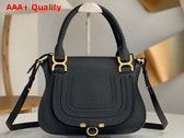 Chloe Small Marcie Bag in Black Grained Leather Replica