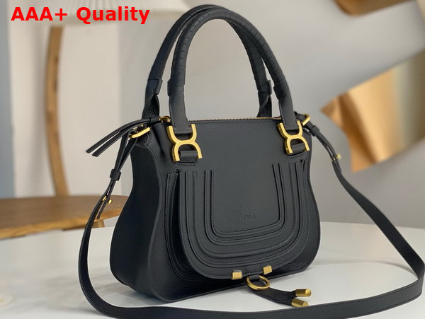 Chloe Small Marcie Bag in Black Grained Leather Replica