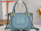 Chloe Small Marcie Bag in Cloudy Blue Grained Leather Replica