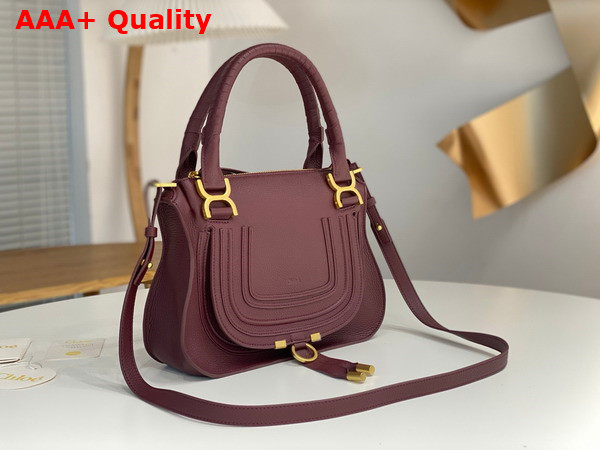 Chloe Small Marcie Bag in Dimness Purple Grained Leather Replica