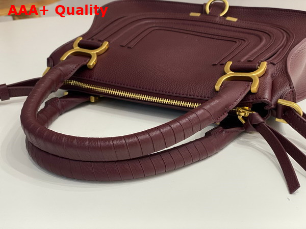 Chloe Small Marcie Bag in Dimness Purple Grained Leather Replica