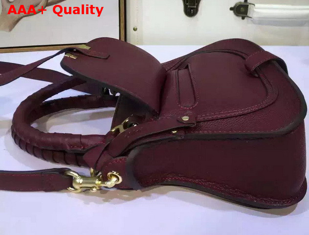 Chloe Small Marcie Bag in Grained Calfskin Oxblood Replica