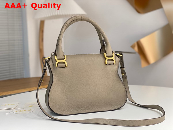 Chloe Small Marcie Bag in Light Grey Grained Leather Replica