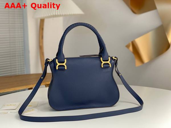 Chloe Small Marcie Bag in Navy Grained Leather Replica