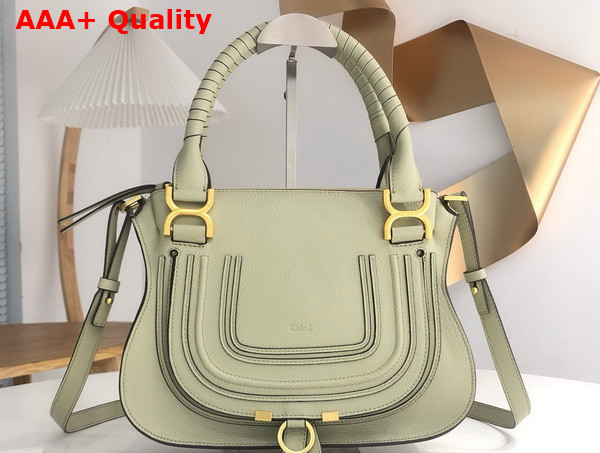 Chloe Small Marcie Bag in Pottery Green Grained Leather Replica