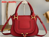 Chloe Small Marcie Bag in Red Grained Leather Replica