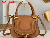Chloe Small Marcie Bag in Tan Grained Leather Replica