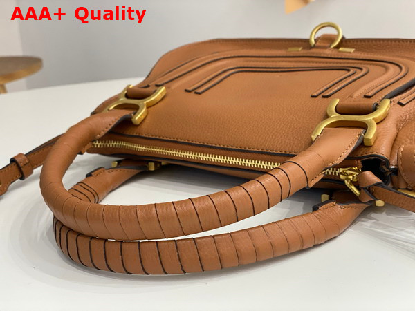 Chloe Small Marcie Bag in Tan Grained Leather Replica