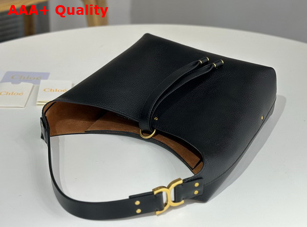 Chloe Small Marcie Hobo Bag in Grained Leather Black Replica