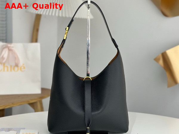 Chloe Small Marcie Hobo Bag in Grained Leather Black Replica