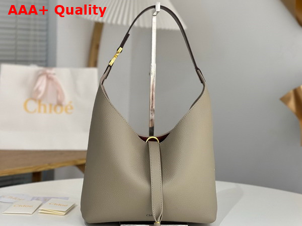 Chloe Small Marcie Hobo Bag in Grained Leather Motty Grey Replica