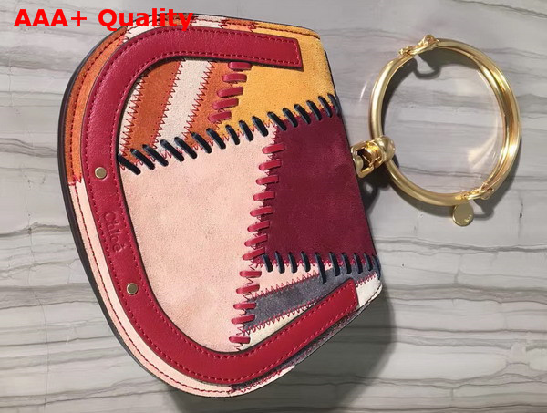 Chloe Small Nile Bracelet Bag in Multicolour Smooth and Suede Calfskin Replica