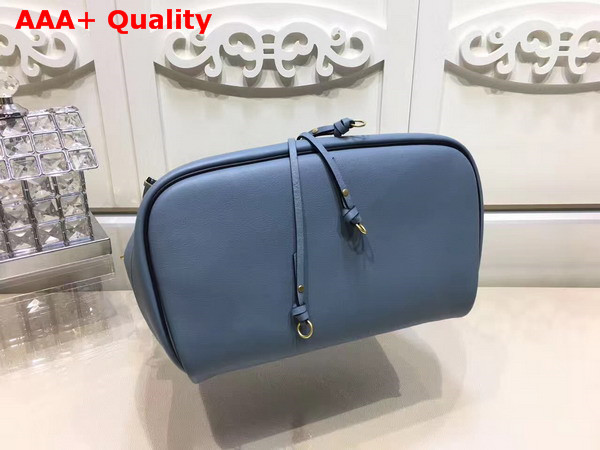 Chloe Small Owen Bag with Flap in Cloudy Blue Smooth and Suede Calfskin Replica