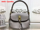 Chloe Small Owen Bag with Flap in Motty Grey Smooth and Suede Calfskin Replica