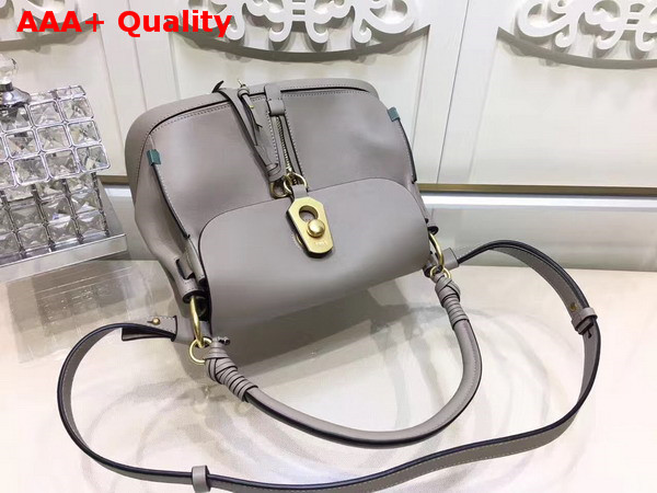 Chloe Small Owen Bag with Flap in Motty Grey Smooth and Suede Calfskin Replica