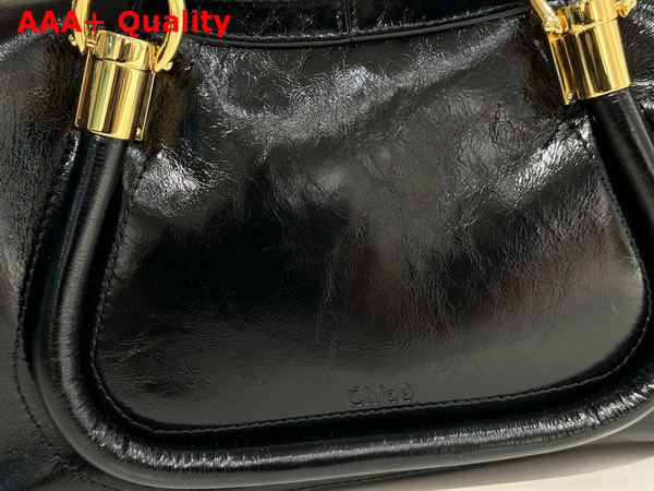 Chloe Small Paraty 24 Bag in Shiny Leather Black Replica