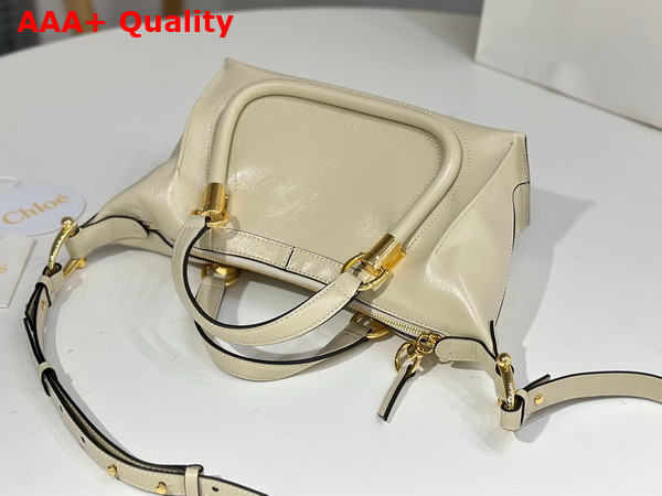 Chloe Small Paraty 24 Bag in Shiny Leather Sweet Beige Replica