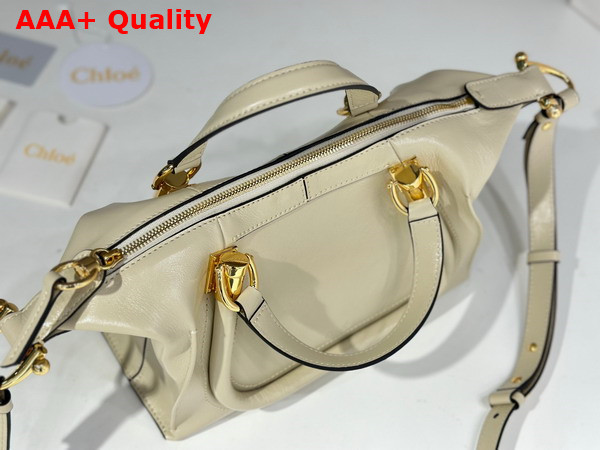 Chloe Small Paraty 24 Bag in Shiny Leather Sweet Beige Replica