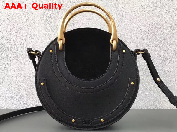 Chloe Small Pixie Bag in Black Suede and Smooth Calfskin Replica