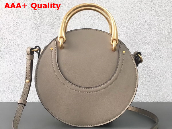 Chloe Small Pixie Bag in Motty Grey Suede and Smooth Calfskin Replica