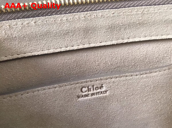 Chloe Small Pixie Bag in Motty Grey Suede and Smooth Calfskin Replica