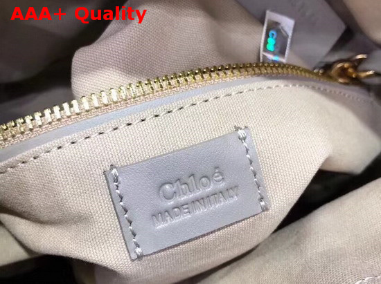 Chloe Small Roy Bucket Bag in Motty Grey Smooth Calfskin Replica