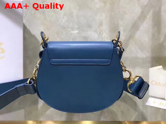 Chloe Small Tess Bag in Blue Shiny and Suede Calfskin Replica