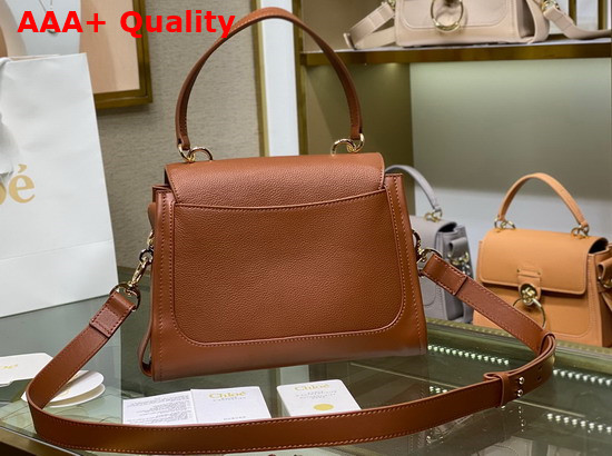 Chloe Small Tess Day Bag in Grained and Shiny Calfskin Tan Replica