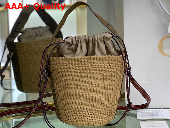 Chloe Small Woody Basket Fair Trade Paper and Woody Ribbon Grove Brown Replica