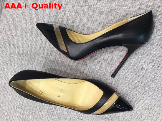 Christian Louboutin 17th Floor Patent Pvc 85mm Black Replica