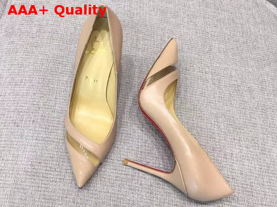 Christian Louboutin 17th Floor Patent Pvc 85mm Nude Replica