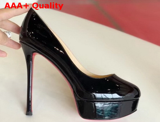 Christian Louboutin Bianca Platform Pump Black Patent Leather Replica